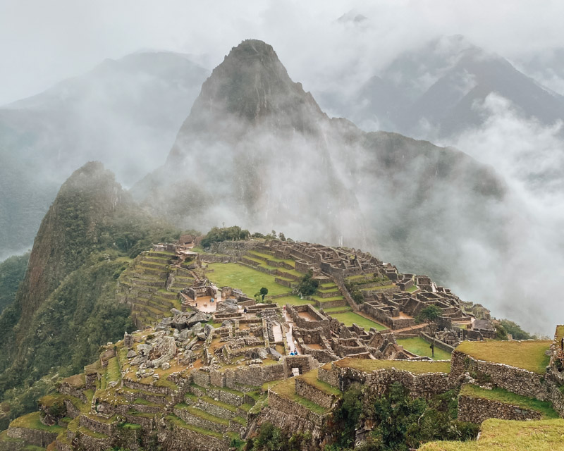 Foggy view over Machu Picchu, Peru